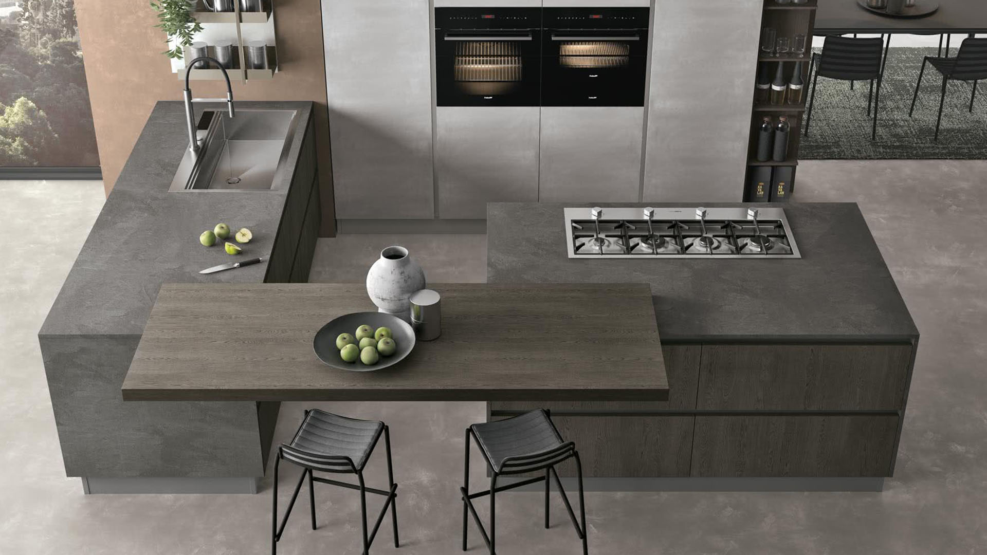 П-образная кухня Мебель Да Винчи-1